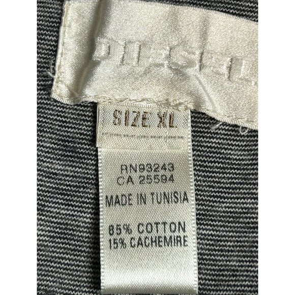 Diesel Men's Gray 1/4 Zip Cotton and Cachemire Size XL - Picture 7 of 9